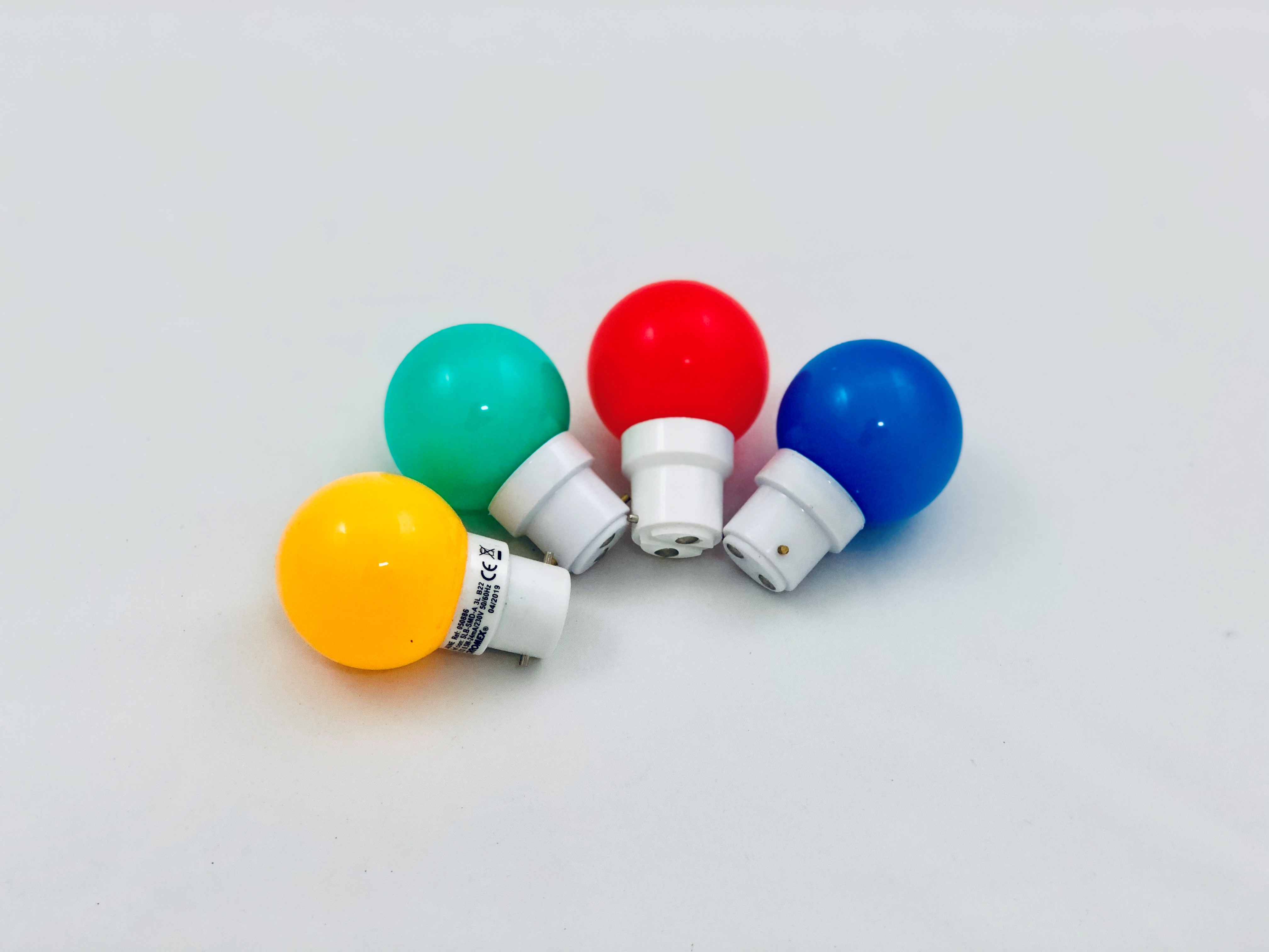 Lampa-LED 1w färgad B22